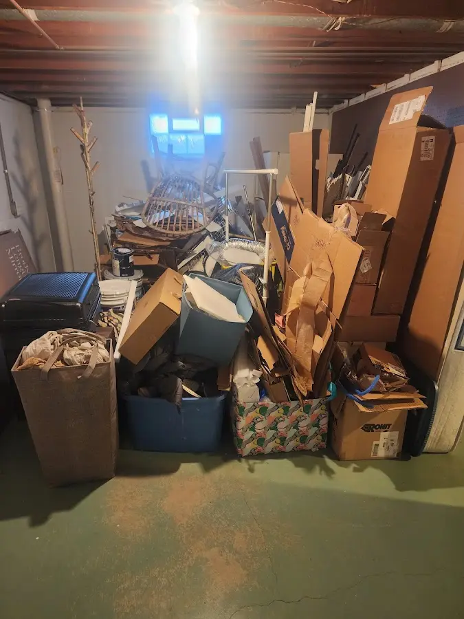 Roll-off dumpster container at job site for 20 Yard Dumpster Rental in Northfield